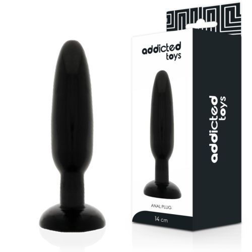 Анальная пробка на присоске черная Addicted Toys Anal Plug 
