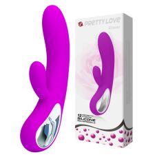 Вибратор с клиторальным стимулятором розовый LYBAILE Elmer 