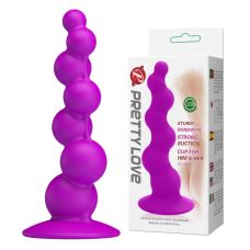 Анальний стимулятор з кульками на фіолетовий присосці LYBAILE Sturdy Dongwith