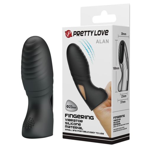 Вибратор на палец для клитора черный LYBAILE Fingering Vibrator Alan