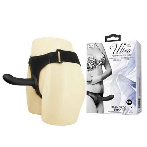 Ременной страпон для женщин черный Baile Passionate Harness Ultra Karin Dildo