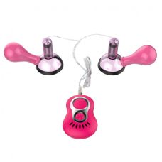 Вакуумний стимулятор для грудей з пультом керування Baile Vibrating Nipple Sucker