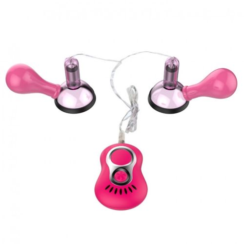 Вакуумний стимулятор для грудей з пультом керування Baile Vibrating Nipple Sucker