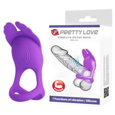Эрекционное виброкольцо на пенис фиолетовое LYBAILE Vibrant Penis Ring Silas