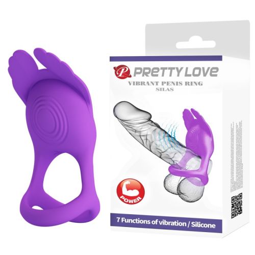 Ерекційне віброкільце на пеніс фіолетове LYBAILE Vibrant Penis Ring Silas