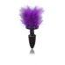 Черная анальная пробка с фиолетовым мехом Bdsm4u Bunny Tail Anal Plug Purple