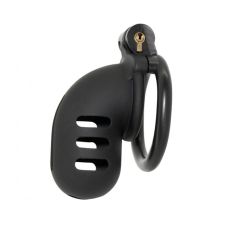 Пояс верности для мужчин черный Bdsm4u Resin Chastity Cage  размер Large
