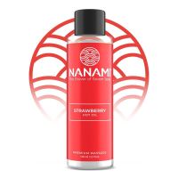 Массажное масло с горячим ароматом сладкой клубники согревающий эффект Nanami 100 мл