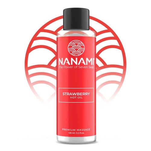 Массажное масло с горячим ароматом сладкой клубники согревающий эффект Nanami 100 мл