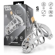 Пояс верности для мужчин из металла серебристый Domlock Prisoner Chastity Cage размер Small