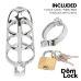 Пояс верности для мужчин из металла серебристый Domlock Prisoner Chastity Cage размер Small