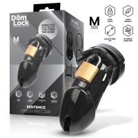 Пояс верности для мужчин черный Domlock Sentence Chastity Cage размер Medium