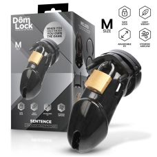 Пояс вірності для чоловіків чорний Domlock Sentence Chastity Cage Medium