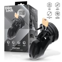 Пояс верности для мужчин черный Domlock Custody Chastity Cage