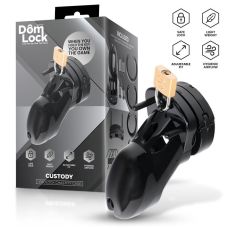 Пояс вірності для чоловіків чорний Domlock Custody Chastity Cage