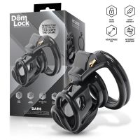Пояс верности для мужчин с внутренним замком черный Domlock Bars 
