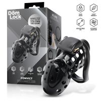 Пояс верности для мужчин черный Domlock Convict Chastity Cage