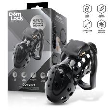 Пояс вірності для чоловіків чорний Domlock Convict Chastity Cage