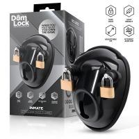 Пояс верности для мужчин с разделителями черный Domlock