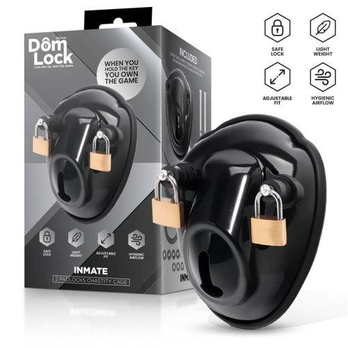 Пояс вірності для чоловіків з роздільниками чорний Domlock