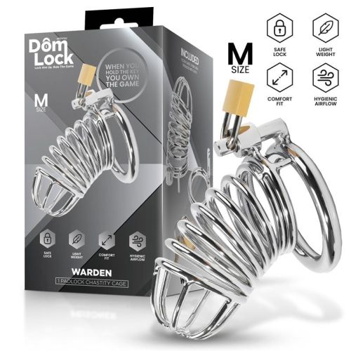 Пояс верности мужской из нержавеющей медицинской стали серебристый Domlock размер M
