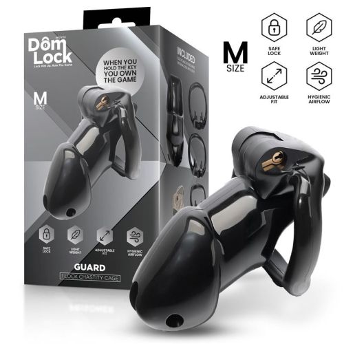 Пояс верности для мужчин с внутренним замком черный Domlock размер M
