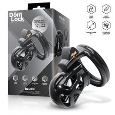 Пояс вірності для чоловіків із внутрішнім замком чорний Domlock