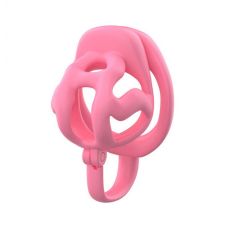 Пояс верности для мужчин розовый Bdsm4u Hook Cage Chastity Lock