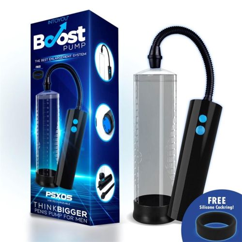 Автоматическая вакуумная помпа для пениса прозрачная Intoyou модель PSX05 USB-зарядка