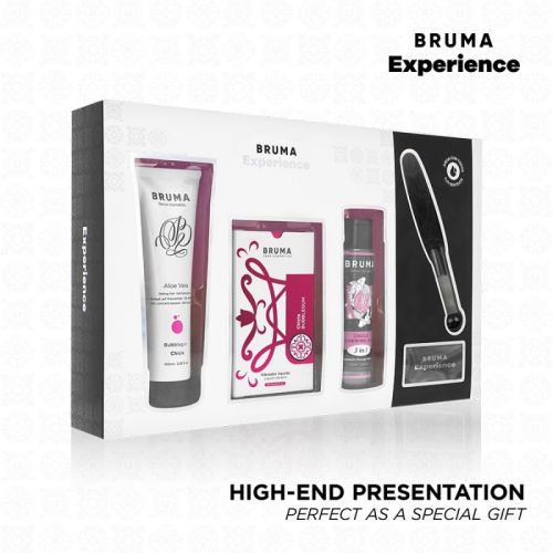 Набор для пар смазка, массажное масло, сенсорное перо и маска для глаз Bruma Bruma Xperience - Vibro-orgasmic Sweet Gum Temptation Kit