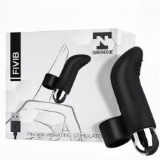 Вибратор на палец для клитора черный силиконовый Tardenoche Fivib с USB-подключением 