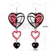 Серьги в виде 3ех соединенных сердец разноцветные Lovetoy Body Triple Heart Earrings