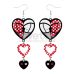Серьги в виде 3ех соединенных сердец разноцветные Lovetoy Body Triple Heart Earrings