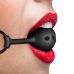 Кляп в рот силиконовый на ремешке черный Fetish Submissive Bondage Breathable Ball Gag