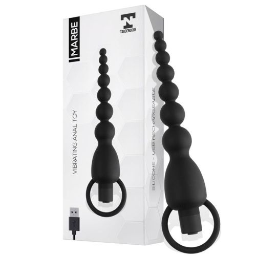 Анальный стимулятор в виде бус с вибрацией черный Tardenoche Marbe Anal Chain Vibration