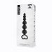 Анальный шарики с ручкой силиконовые черные Tardenochе Clyde Beaded Butt Plug Easy Pull 