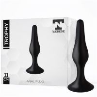Анальна пробка із присоскою чорна силіконова Tardenoche Trophy Anal Plug