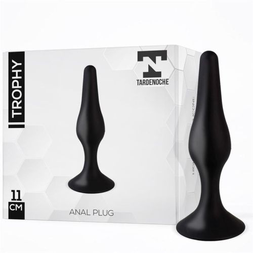 Анальна пробка із присоскою чорна силіконова Tardenoche Trophy Anal Plug