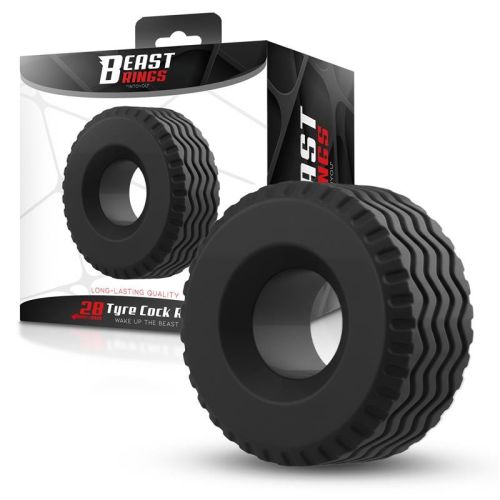 Эрекционное кольцо для мужчин на член черное Intoyou Tyre Ring 