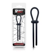 Эрекционная петля на член силиконовое черное Intoyou Adjustable Lasso Cock Ring Solid
