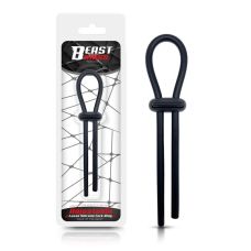 Эрекционная петля на член силиконовое черное Intoyou Adjustable Lasso Cock Ring Solid