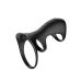 Насадка на пенис и мошонку силиконовая черная Intoyou Driade Triple Ring For Men
