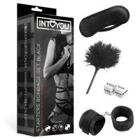 Бдсм набор для игр черный Intoyou Starters Bondage Set 4 предмета