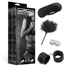 Бдсм набор для игр черный Intoyou Starters Bondage Set 4 предмета