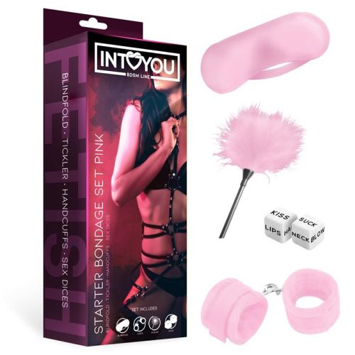 БДСМ набір для ігор для початківців з 4 предметів рожевий Intoyou Starters Bondage Set 4 Pieces