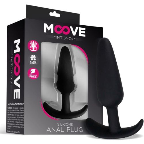 Анальна пробка із медичного силікону чорна Intoyou Silicone Butt Plug Small