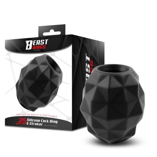 Насадка на пеніс силіконова чорна Intoyou Penis Ring Stroker Liquid