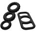 Набор эрекционных колец на член силиконовых черного цвета Addicted Toys Cock Ring Set 4 Pieces