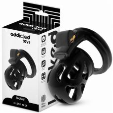 Чоловічий пояс вірності з набором змінних кілець чорний Addicted Toys