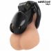Пояс верности для мужчин черный Addicted Toys Locked Mindnight Cell Penis Cage размер S
